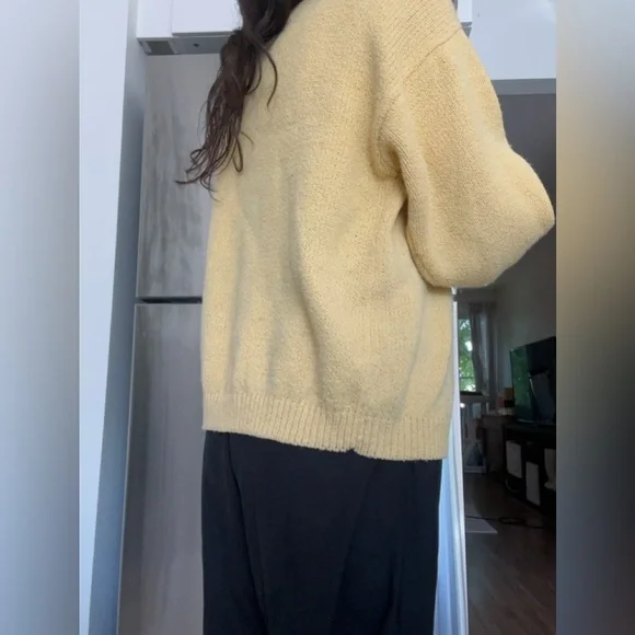 Yellow Knit Cardigan - Picture 3 of 7
